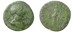 Ancient Coins - Trajan 98- 117 AD  brass sestertius senatvs Popvivsque