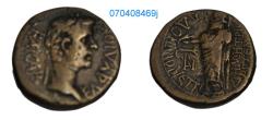 Ancient Coins - Phrygia, Cadi Claudius 41-54AD AE20 5.98gm Hd R/ Zeus Stdg L