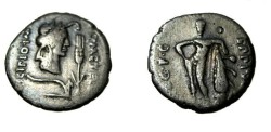 Ancient Coins - Roman Imperatorial Coinage Scripto 47-46 BC AR Denarius RCI 1380/2