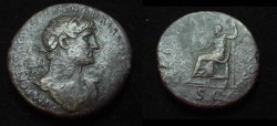 Ancient Coins - Hadrian AE Sestertius.