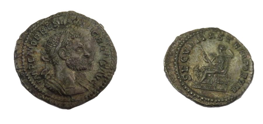 Ancient Coins - Macrinus Imperator 217-218 AD  AR Denarius