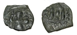 Ancient Coins - Constans II 641-668AD AE Follis S-1000