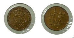 World Coins - Sweden 1 Ore 1927 KM# 777.2