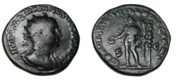 Ancient Coins - Trajan Decius 249-257AD Dupondius Genius Exerc Illuriciani RIC 117