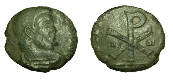 Ancient Coins - Magnentius 350-353 AD AE Centenionalis Chi Rho Rev