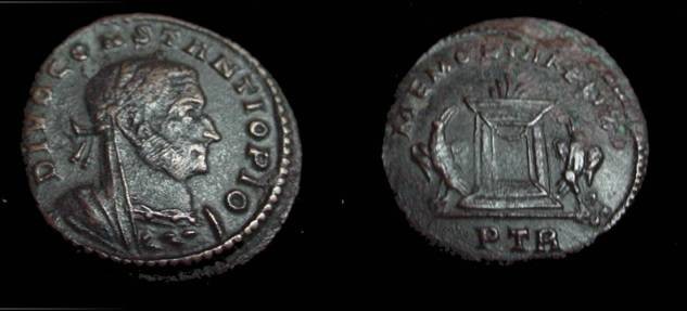 Ancient Coins - Divus Constantius AE Follis. Lugdunum Mint A.D. 307-8