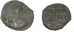 Ancient Coins - Anonymous Follie Attributed to Ramanus III 1028-1034 AD S Class B # 1823