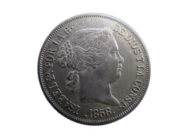 World Coins - Spain Isabel  II  1858  4  Reales Madrid