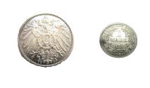 World Coins - German Empire 1904j 1 Mark KM 14