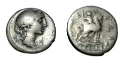 Ancient Coins - Amellius Lepidus 114-113BC AR Denarius RC 168