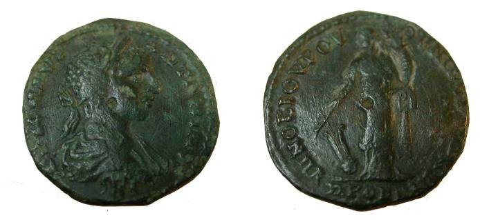 Ancient Coins - Elagabulus AE 25 Nicopolis ad Istrum Tyche 218-222 AD