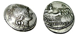Ancient Coins - L Centius C. f. 101 BC AR Denarius