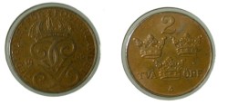 World Coins - Sweden 2 Ore 1935 KM#778
