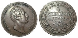 World Coins - Sweden Oscar I 1844-1859 4 Skilling 1850 KM# 672