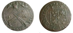 World Coins - Sweden 1641-1637 Gustav II Adolf Stater 1 ore 1630 KM #415