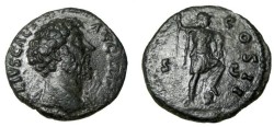 Ancient Coins - Marcus Aurelius 139-180AD AE As TR POT COS II RIC 1357