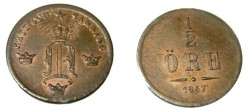 World Coins - 1857 1/2 Ore  KM 686