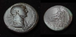 Ancient Coins - Trajan 98-117AD AE Sestertius