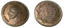 World Coins - 1857 2 ore KM 688