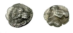Ancient Coins - Persis Pakur 1st century AD AR Obol S# 5945