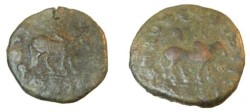 Ancient Coins - Indo - Skythians Azes I Ca. 57-35 BC AE Deca-Chalkon Hazara