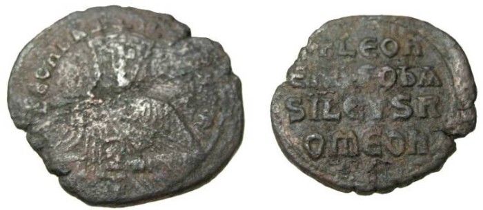 Ancient Coins - Leo VI 886-912 AD Constntinople AE Follis S-1729