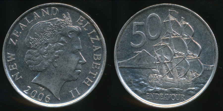 New Zealand, 2006 Fifty Cents, 50c, Elizabeth II ...