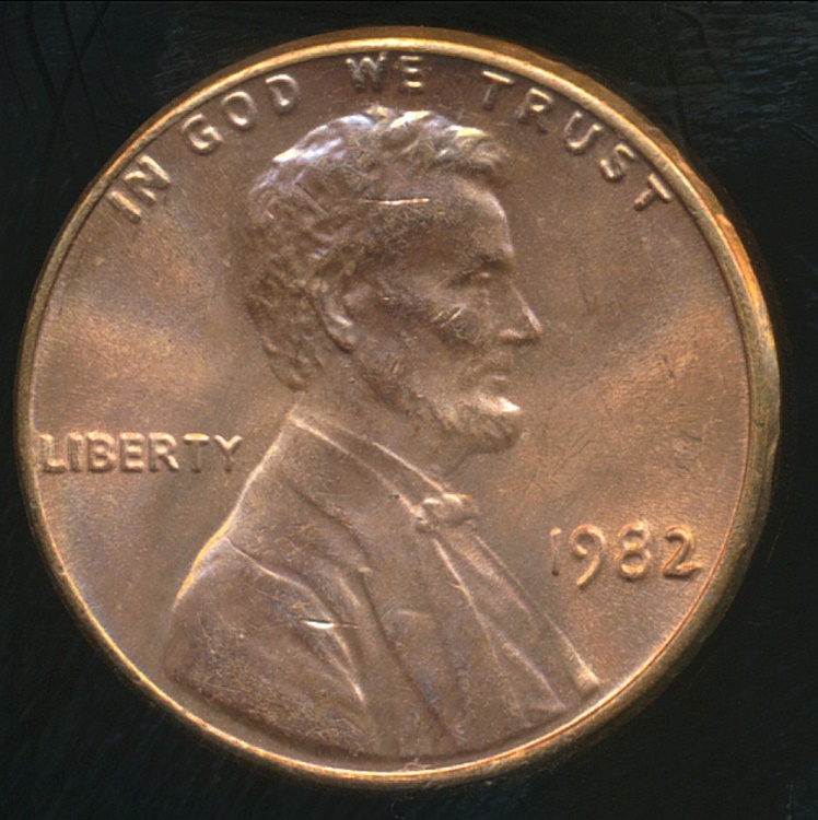 United States 1982 One Cent Lincoln Memorial Large Date Copper 