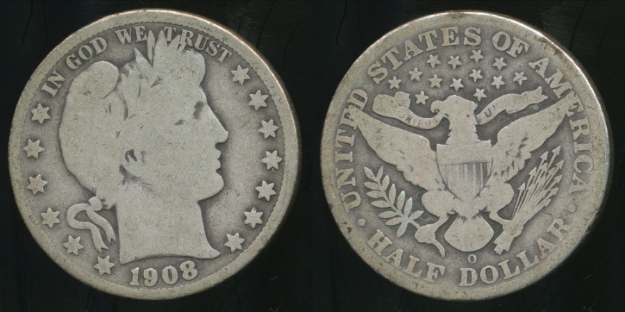 Download United States, 1908-O Half Dollar, Barber (Silver) - Good