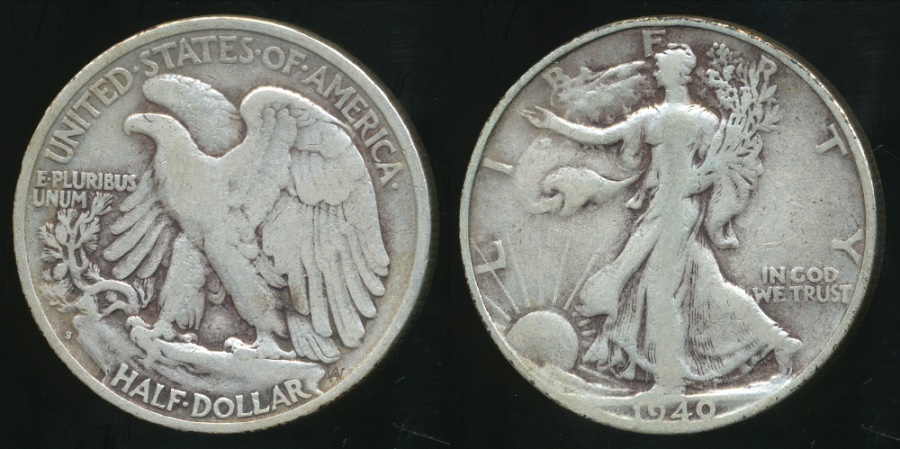 United States, 1940-S Half Dollar, Walking Liberty (Silver) - Fine