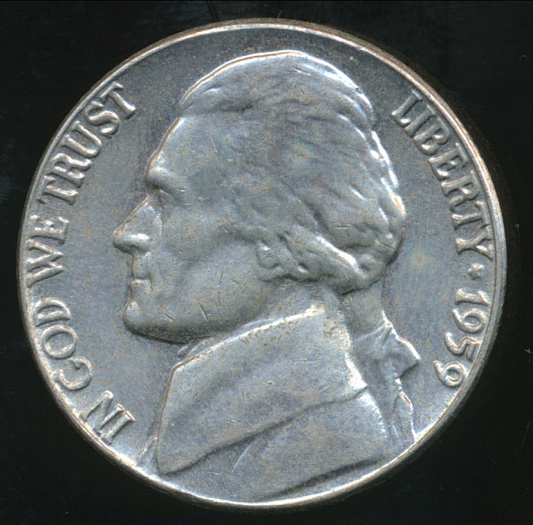 United States, 1959 5 Cents, Jefferson Nickel - Uncirculated