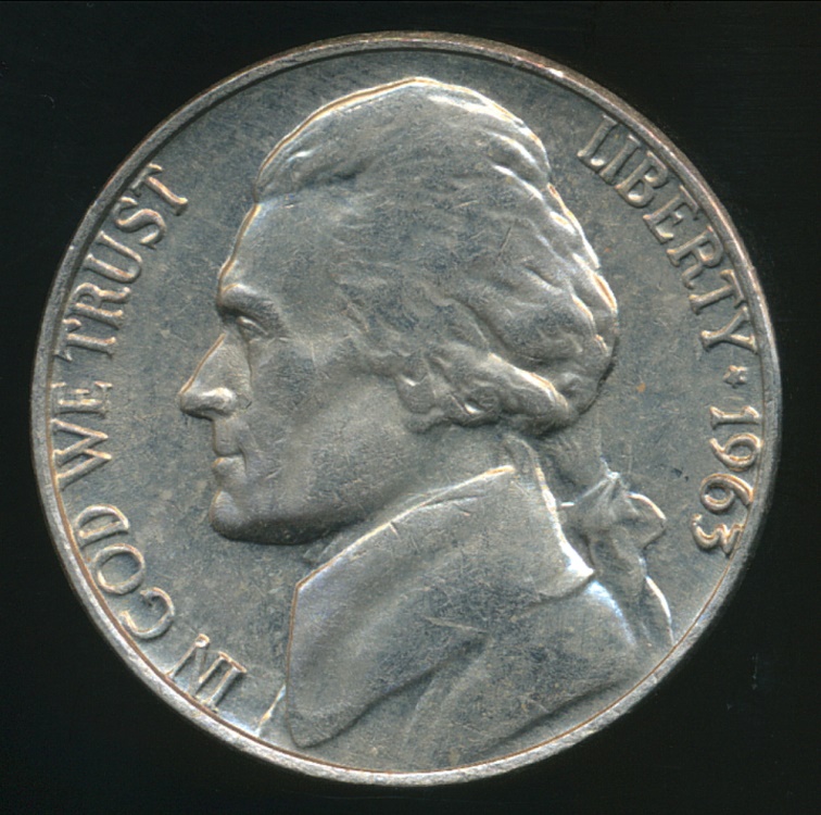 United States, 1963 5 Cents, Jefferson Nickel - Uncirculated