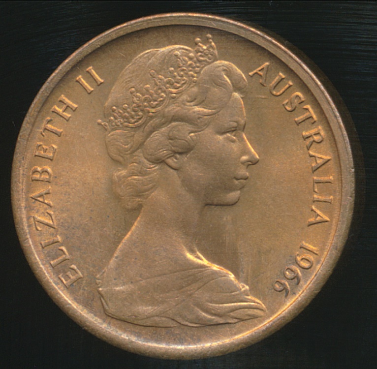 elizabeth ii australia coin 1966