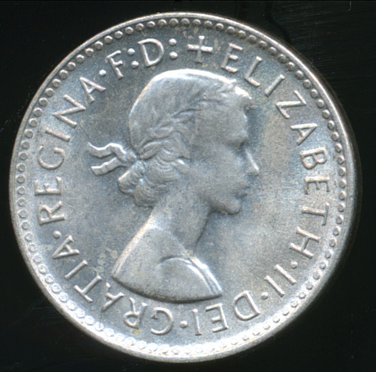 AUSTRALIA 1960 QUEEN ELIZABETH II SILVER THREEPENCE 3d COIN