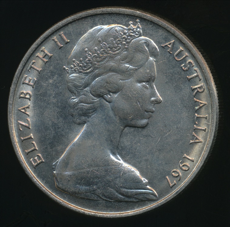 Australia, 1967(c) Twenty Cents, 20c, Elizabeth II ...