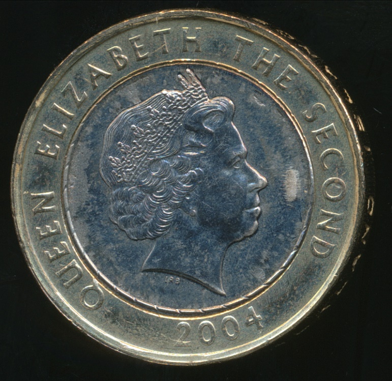FALKLAND ISLANDS//MALVINAS 2 POUNDS UNC 2004