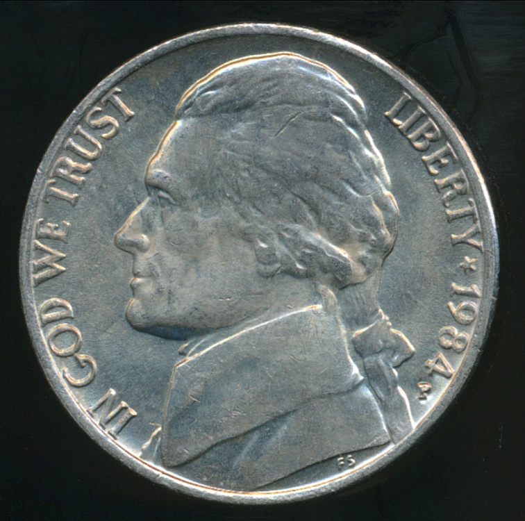 of nickel u.s. composition United Nickel  Jefferson States, Cents, 1984 5  P Uncirculated