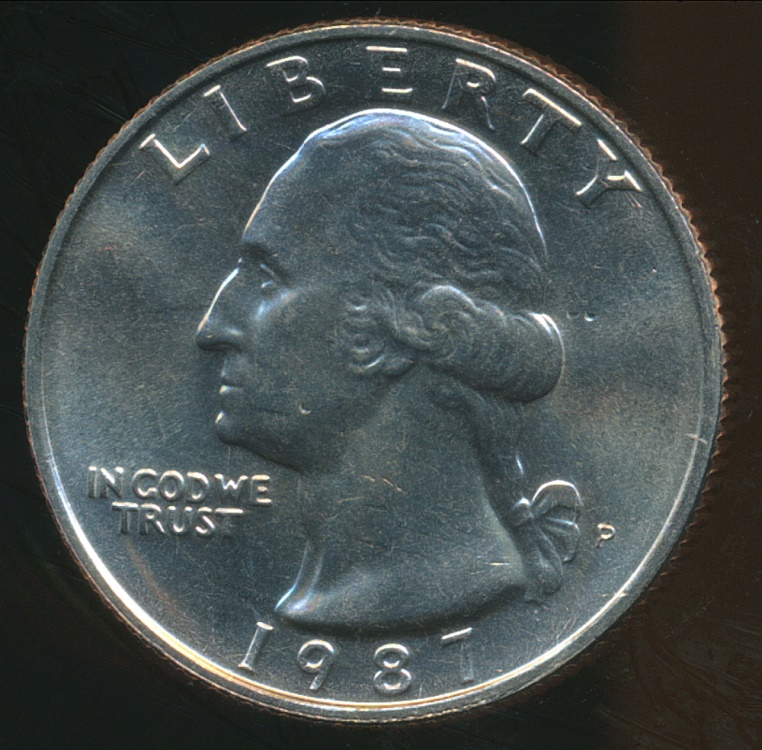 United States, 1987-P Quarter, 1/4 Dollar, Washington - Uncirculated