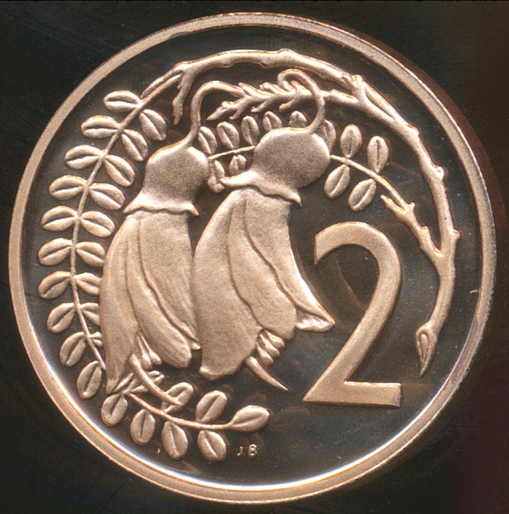 New Zealand, 1985 2 Cents, Elizabeth II - Proof ...