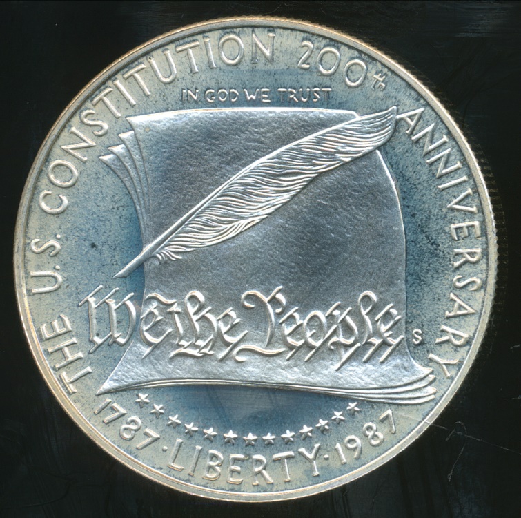 United States, 1987-S One Dollar (Constitution Bicentennial) (Silver ...