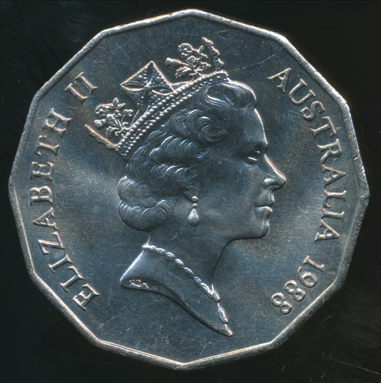 Australia, 1988 Fifty Cents, 50c, Elizabeth II (Bicentennial) Uncirculated