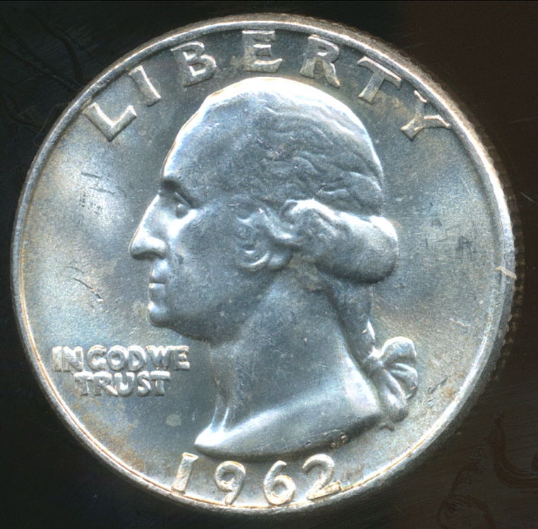 United States, 1962D Quarter Dollar, Washington (Silver) Uncirculated