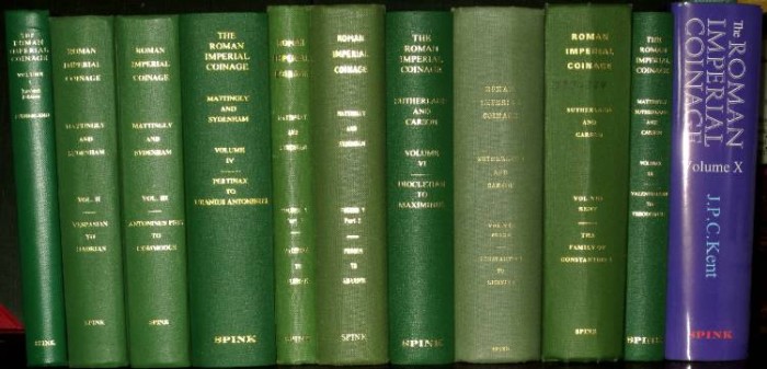 Ancient Coins - Roman Imperial Coinage. 10 Volumes complete in 11