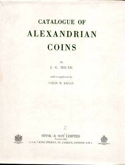 Ancient Coins - Milne: Catalogue of Alexandrian Coins