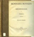 World Coins - Rollin et Feuardent: Monnaies Royales et Seigneuriales de France. Planches, 1891
