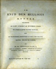 World Coins - Ramus: Om Knud den Helliges mynter, 1821