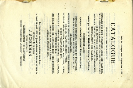 World Coins - Schulman. Collections de Feu Hirdijk, Dordrecht et al