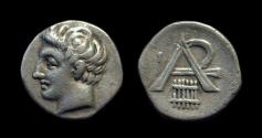 Ancient Coins - ARKADIA, Arkadian League. AR Obol (0.84g), c. 330-275 BC. Ex: BCD w/ tag.