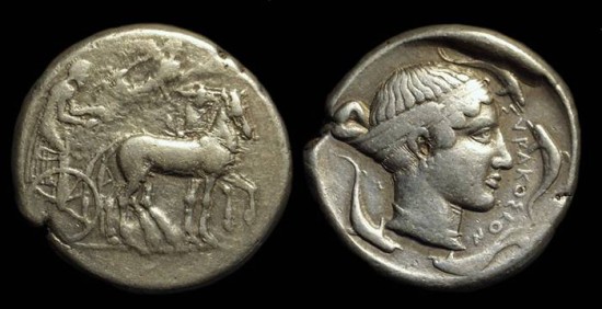 Ancient Coins - SICILY, Syracuse. AR Tetradrachm (17.12g), c. 450-430 BC. 