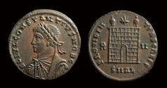 Ancient Coins - Constantius II as Caesar: AD 324-337. Æ Follis (3.22g). Alexandria mint.